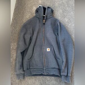 Insulated Carhartt Charcoal Full-Zip Hoodie